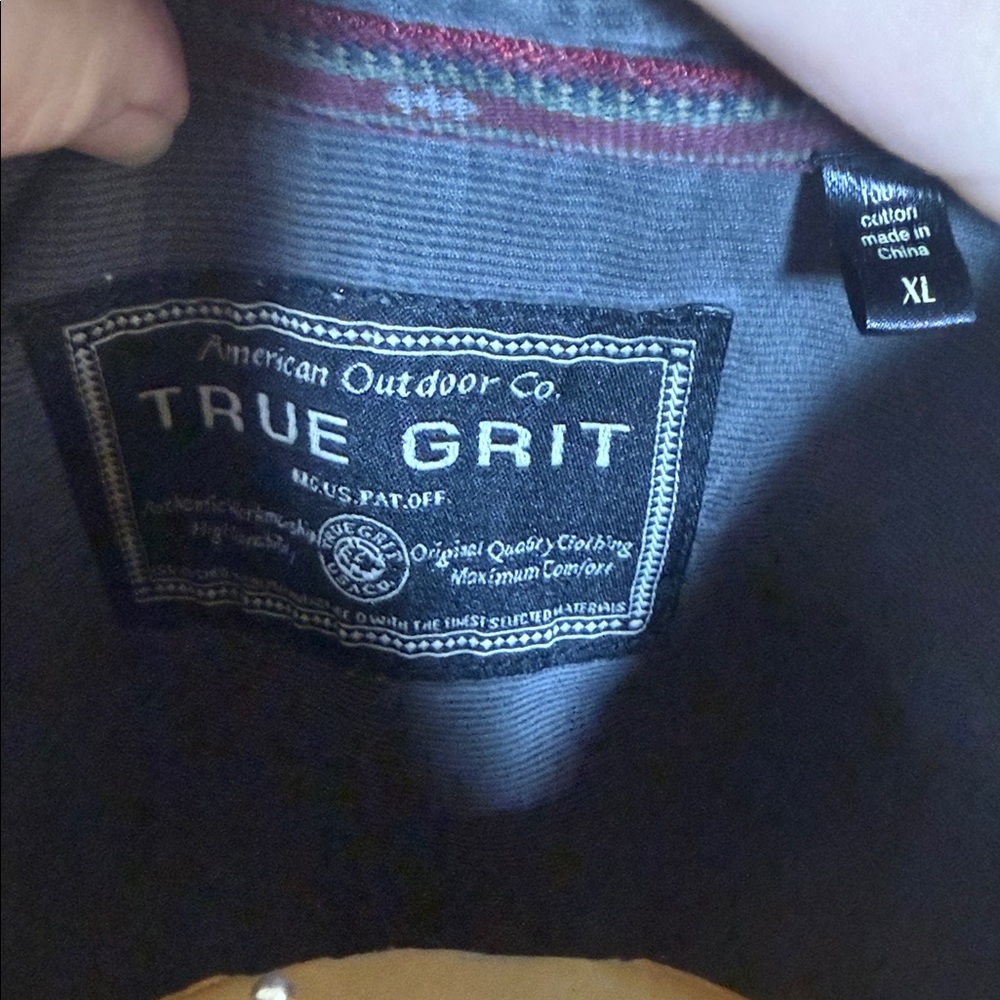 True Grit Jackson Cord Gray Casual Button Down Shirt size XL - Picture 5 of 9